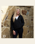 Rd Cloudline Fleece Jacket - Black on a warm cream background