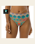 Ready To Ship Yeehaw Southwest Aztec Bikini Bottom Size MEDIUM OR LARGE on a warm cream background