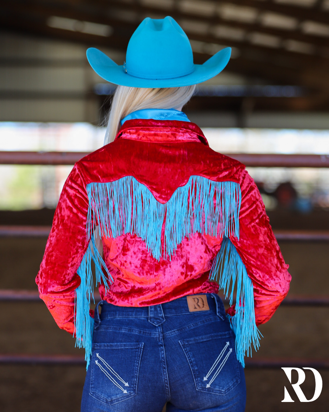 Reba Velvet Fringe Performance Rodeo Shirt — view 2