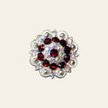 HILASON Western Berry Conchos Glass Rhinestones Bling 1.5" Tack Cowgirl Red-Crystalab Color | Slotted Concho