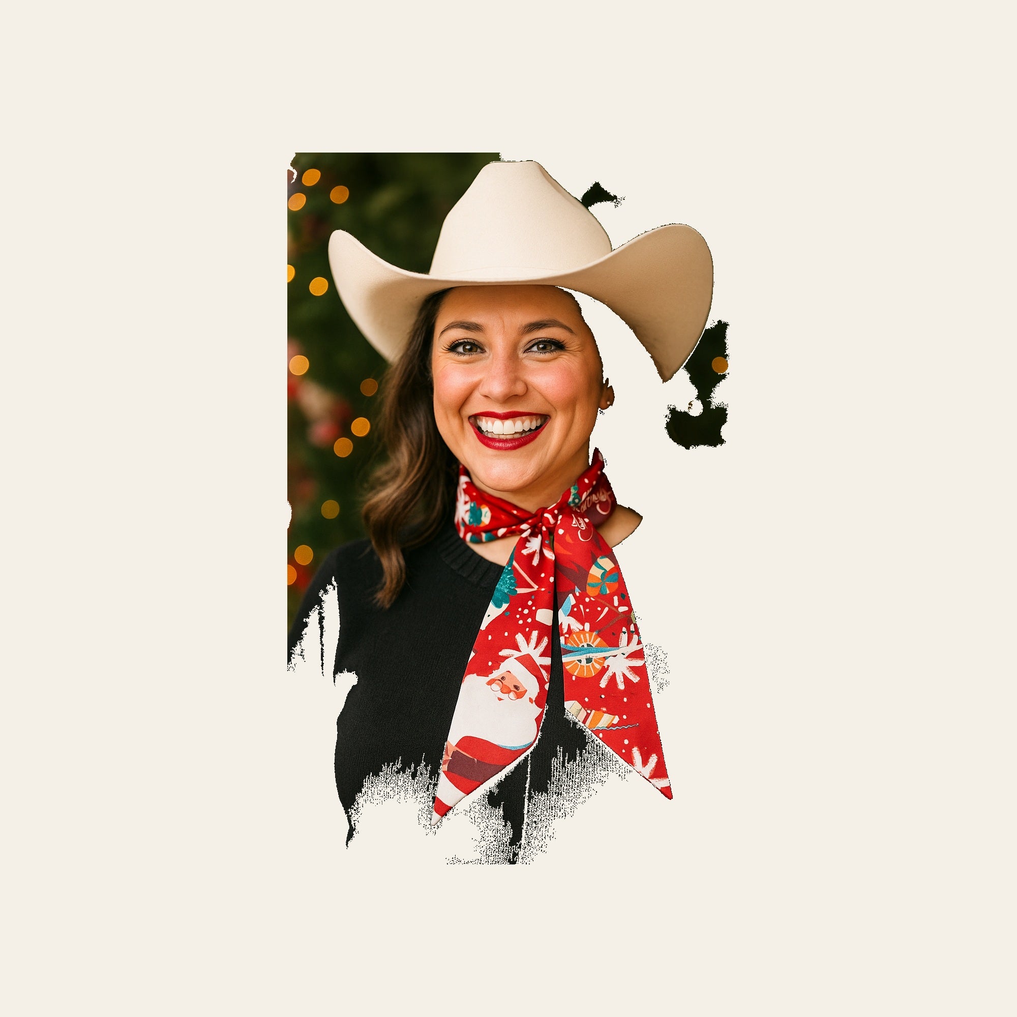 Red Holiday Western Skinny Mini Wild Rag Scarf / Cowgirl Necktie  #TW150