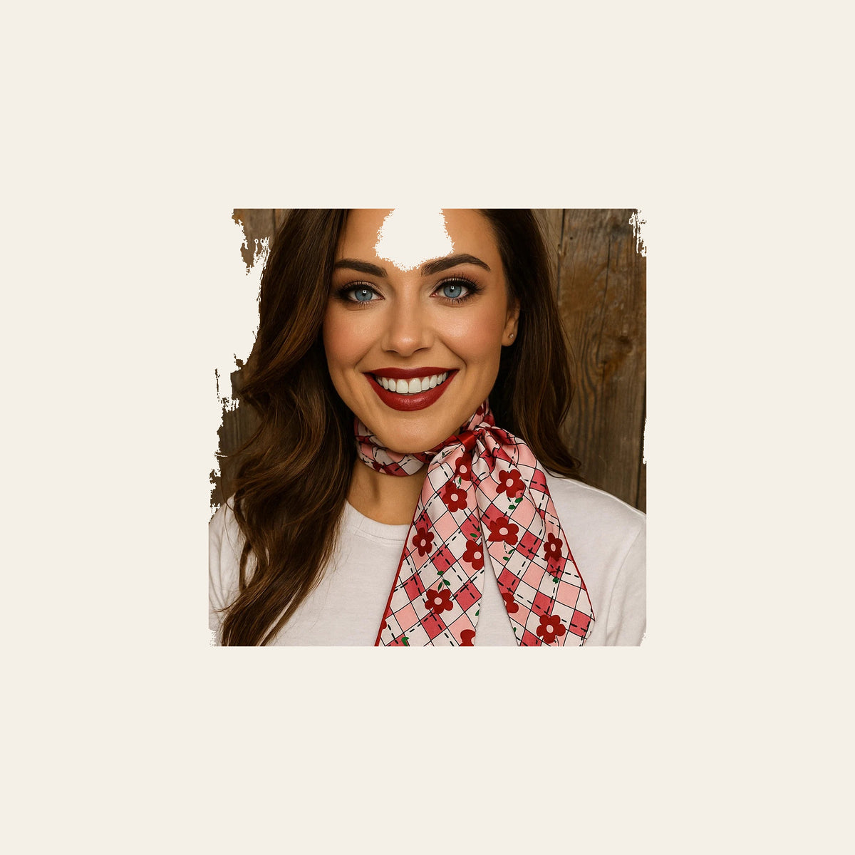 Red Western Skinny Mini Wild Rag Scarf / Cowgirl Necktie  #TW143