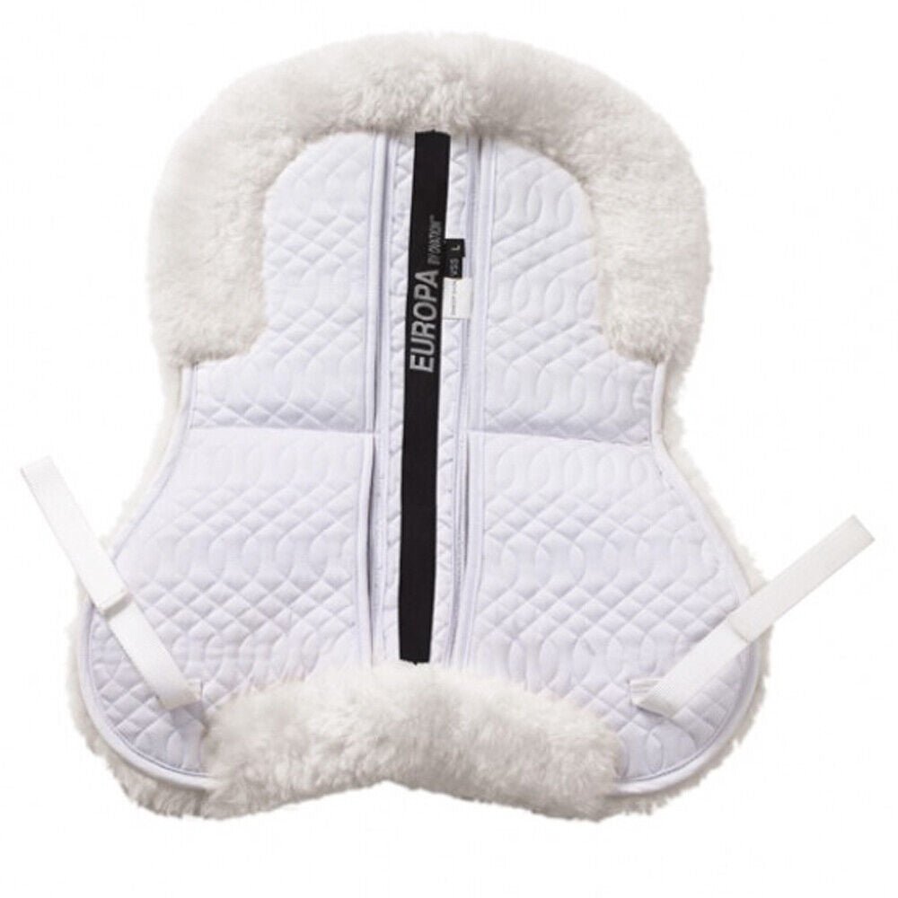 Regular Europa Sheepskin Half Pad- 4 Shim White/White