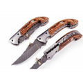 Handmade Damascus Steel Folding Knife with Exotic Wood Handle | Custom Pocket Knife | JW SteelCrafts