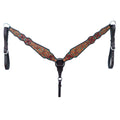 HILASON Western Horse Breast Collar Tack American Leather Hand Tooled Brown