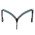 HILASON Western Horse Breast Collar American Leather Hand Painted Brown