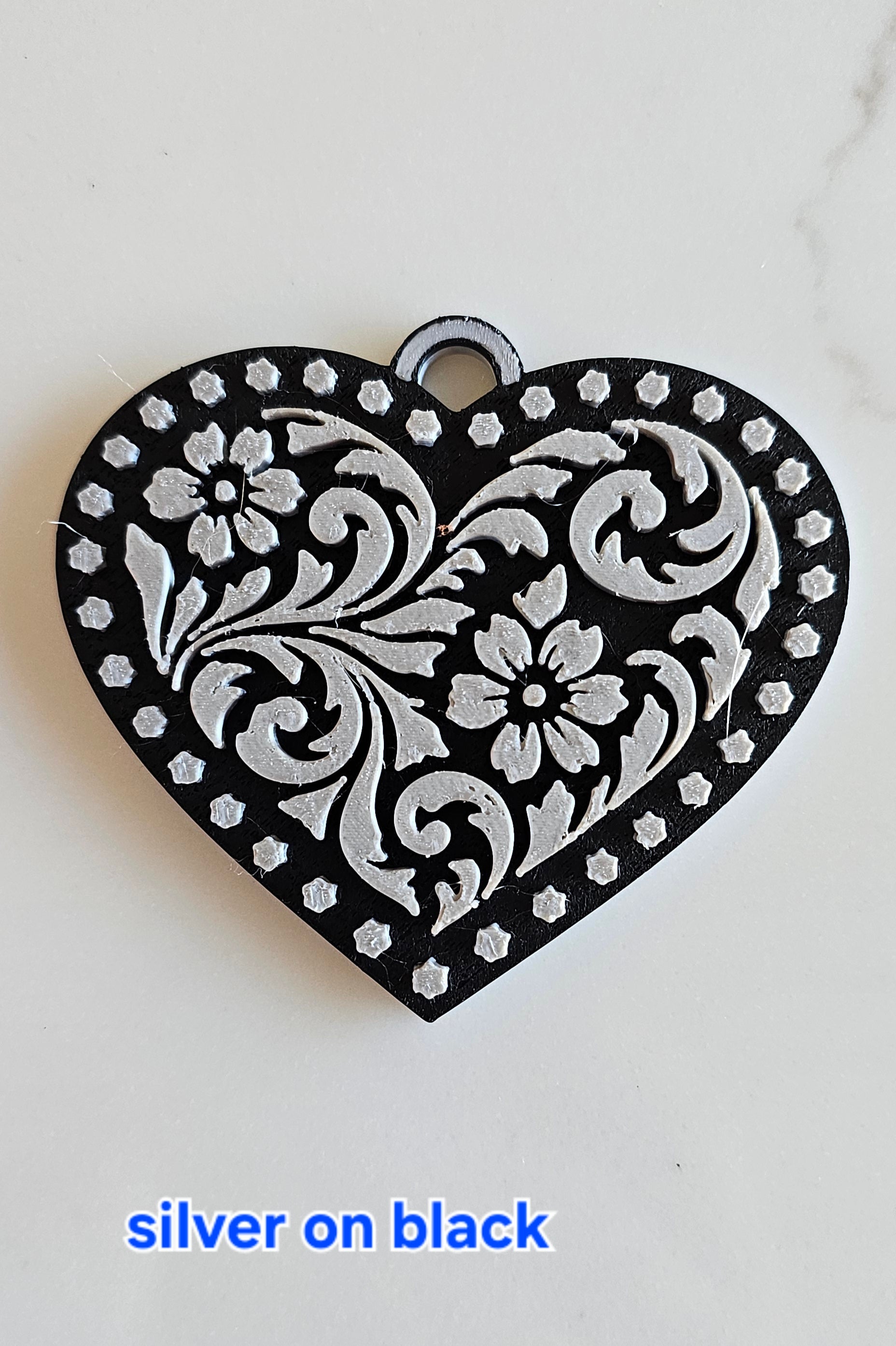 3d Printed Tooled Cowboy Cowgirl Heart Keychain or Purse Charm by Baha Ranch Western Wear - product image 16
