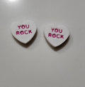 3d Printed Candy Conversation Heart Pins or Earrings Made in America by Baha Ranch Western Wear - product image 2