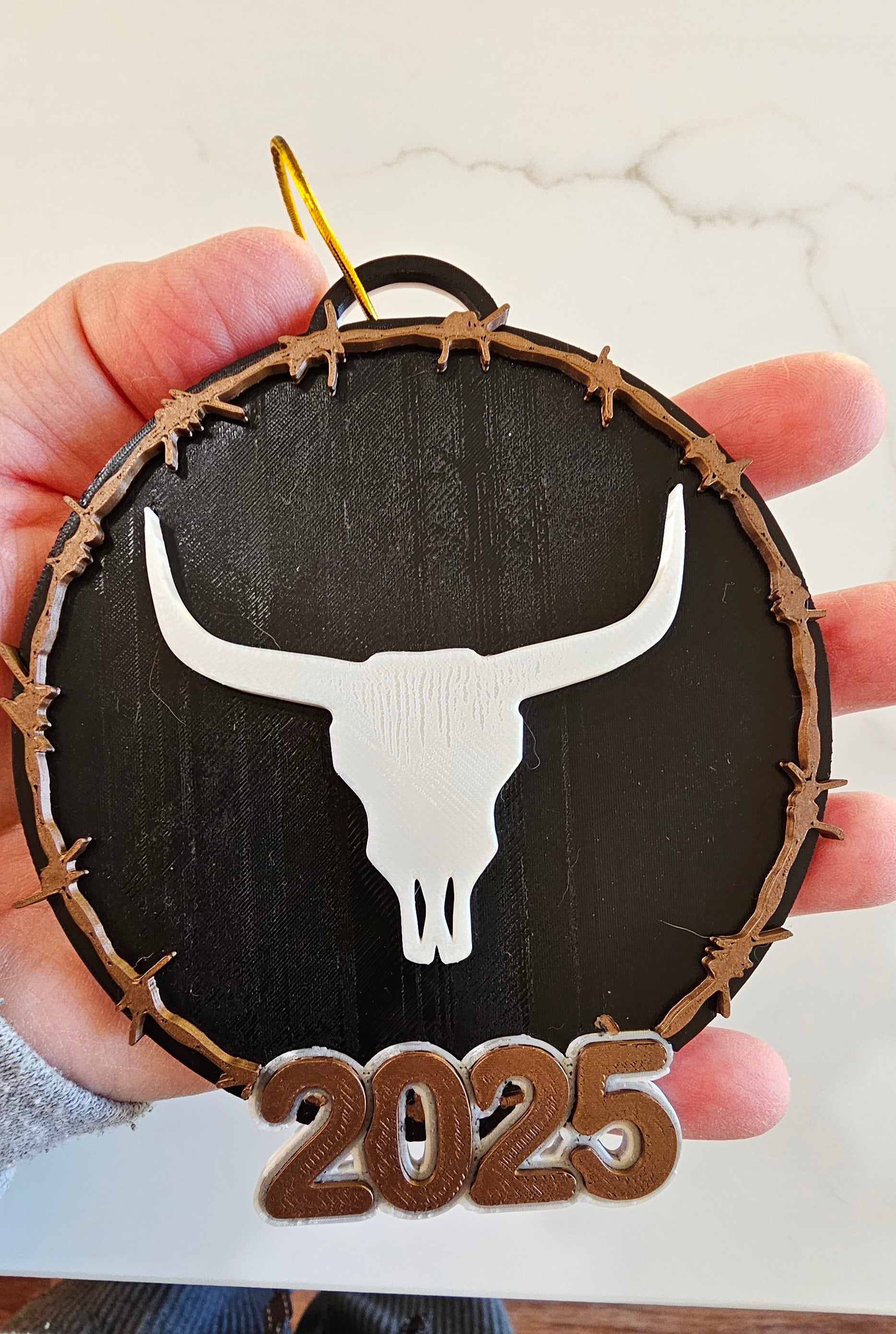 3D Print Western Barbwire Christmas Ornaments Made in America by Baha Ranch Western Wear - product image 3