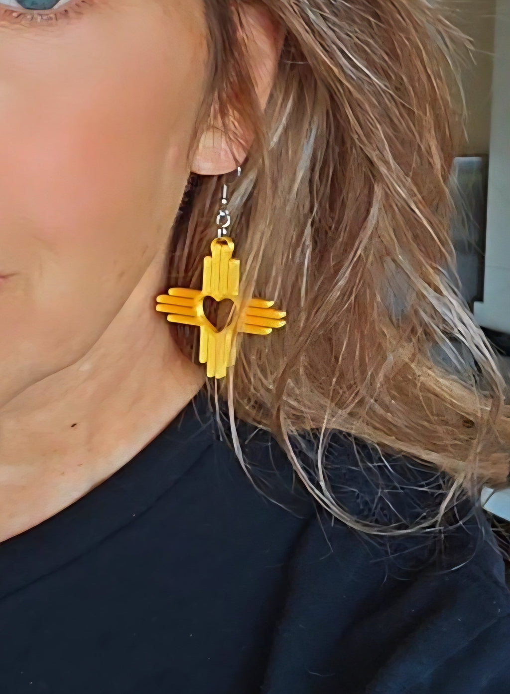 3D Print New Mexico Zia Earrings Made in America by Baha Ranch Western Wear