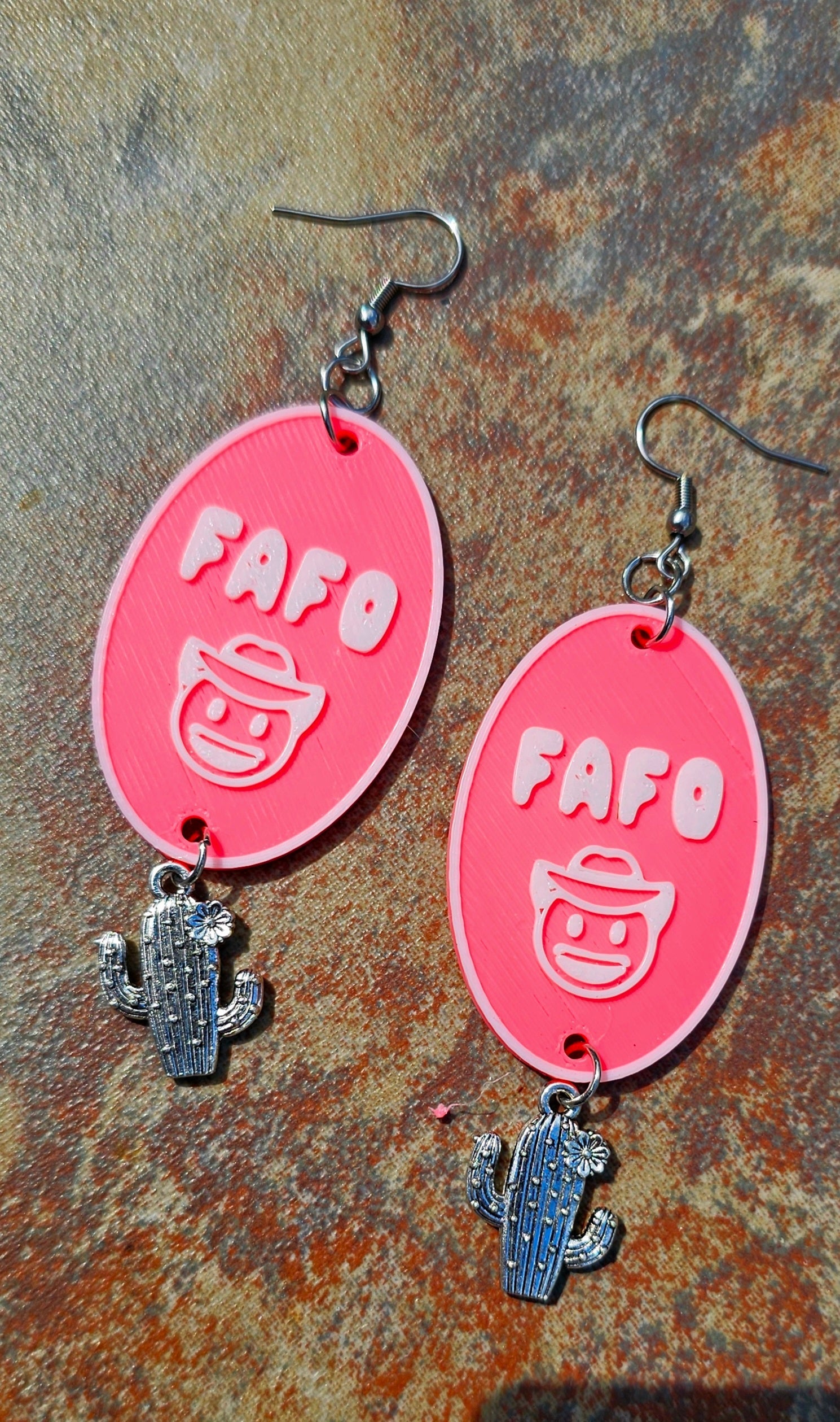 3D Printed Word Salad Earrings by Baha Ranch Western Wear - product image 3