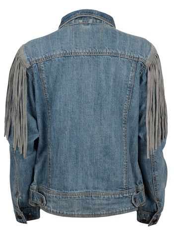 Mason Denim Fringe Jacket by Baha Ranch Western Wear - product image 2