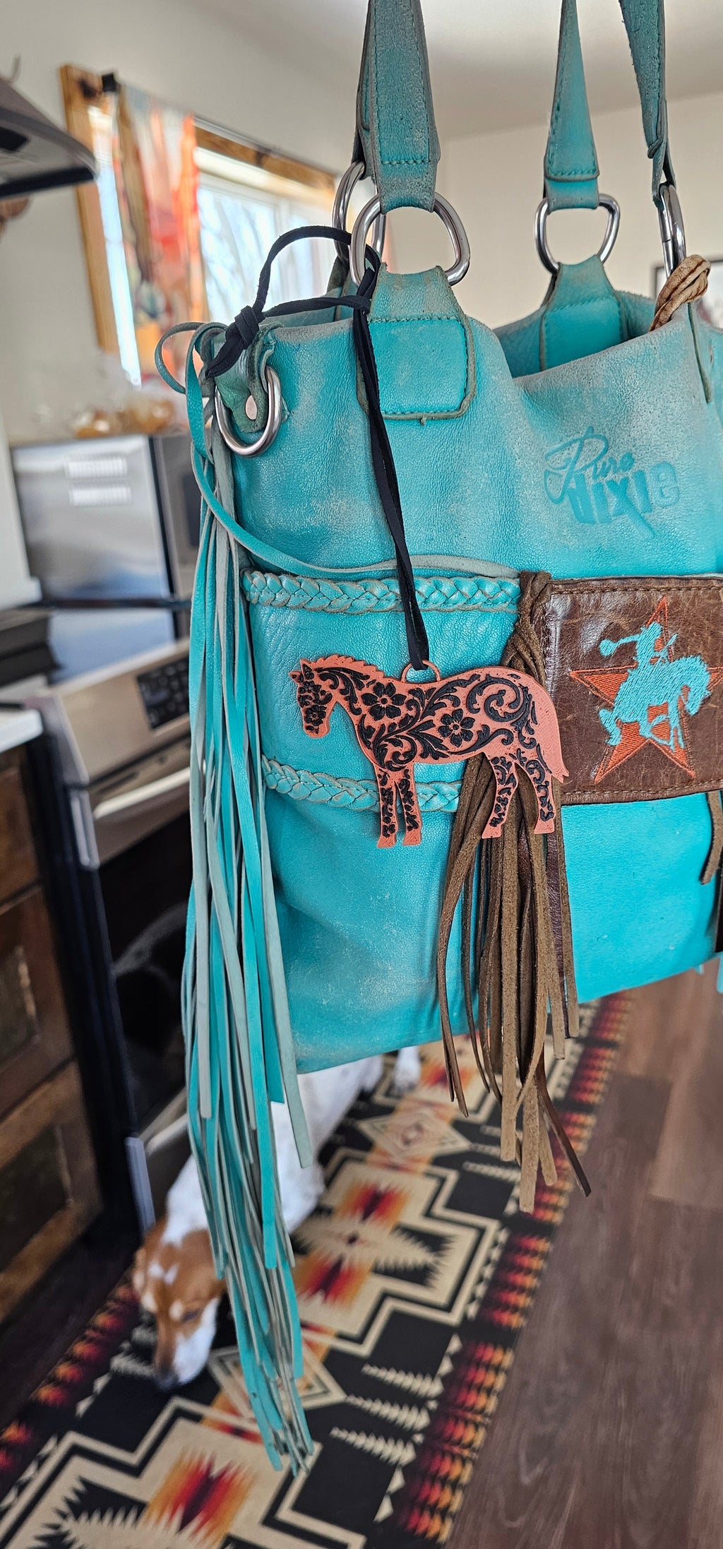Baha Ranch 3D Print Floral Tooled Horse Charm or Keychain Made in America by Baha Ranch Western Wear - product image 8