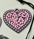 3d Printed Tooled Cowboy Cowgirl Heart Keychain or Purse Charm by Baha Ranch Western Wear - product image 5
