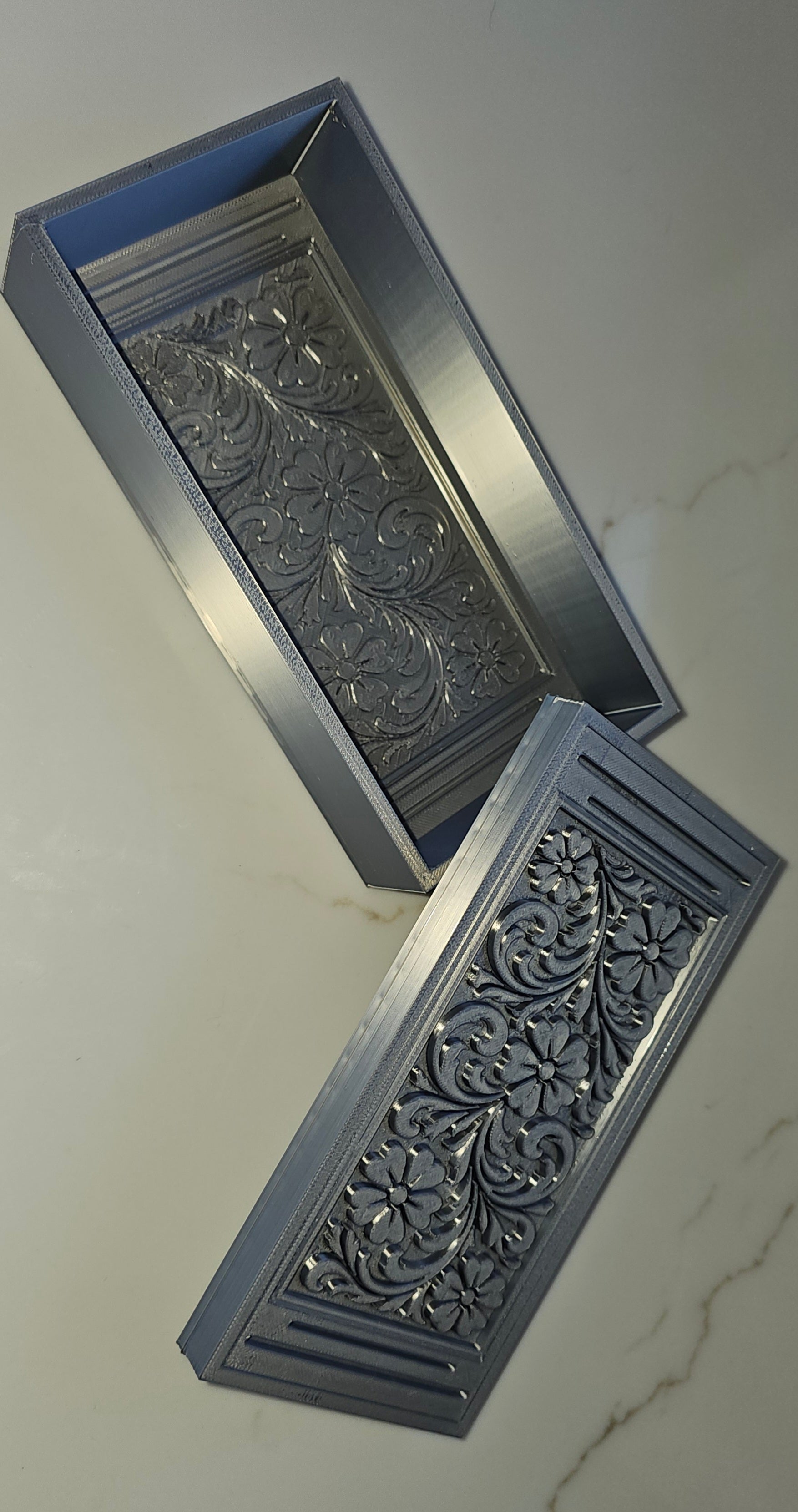 3d Print Silver Tooled Trinket Gift Box or Keychain or Wall Cross by Baha Ranch Western Wear - product image 7