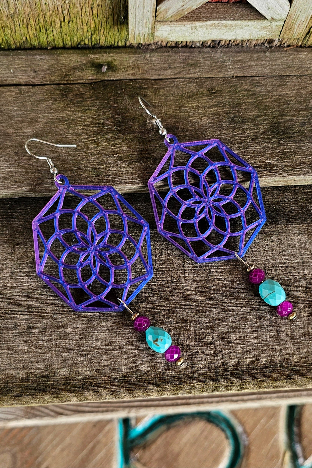 3D Print Boho Earrings Made in America by Baha Ranch Western Wear