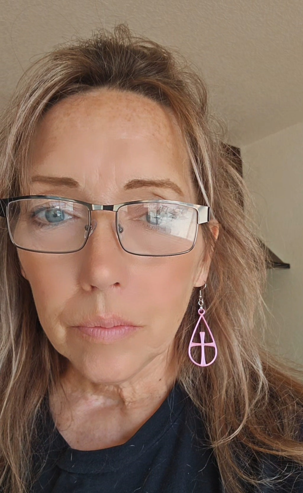 3D Print Christian Cross Faith Earrings Made in America by Baha Ranch Western Wear - product image 2