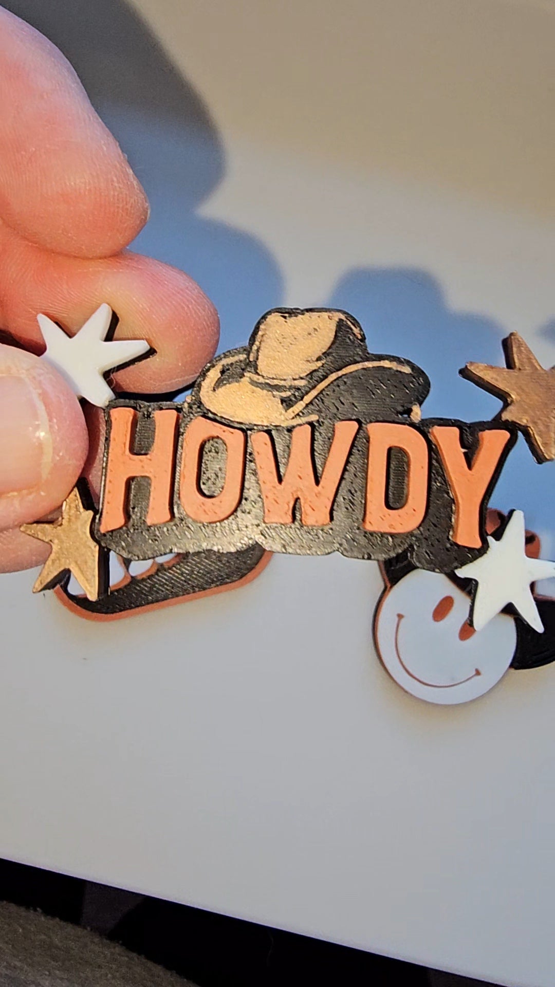 Set of 4 3D Print Western Cowboy Yeehaw Howdy Hat Pins Made in America by Baha Ranch Western Wear - product image 3