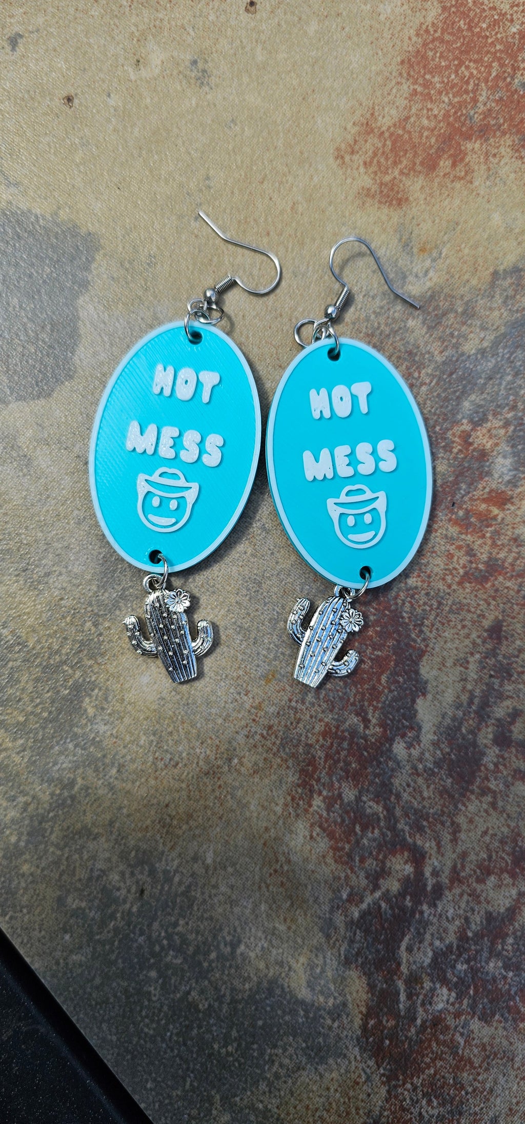 3D Printed Word Salad Earrings by Baha Ranch Western Wear - product image 8