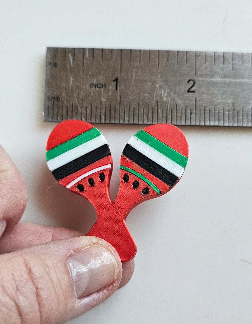 Set of 5 - 3D Print Mexico Cinco de Mayo Cactus Mariachi Sugar Skull Pins Made in America by Baha Ranch Western Wear -...