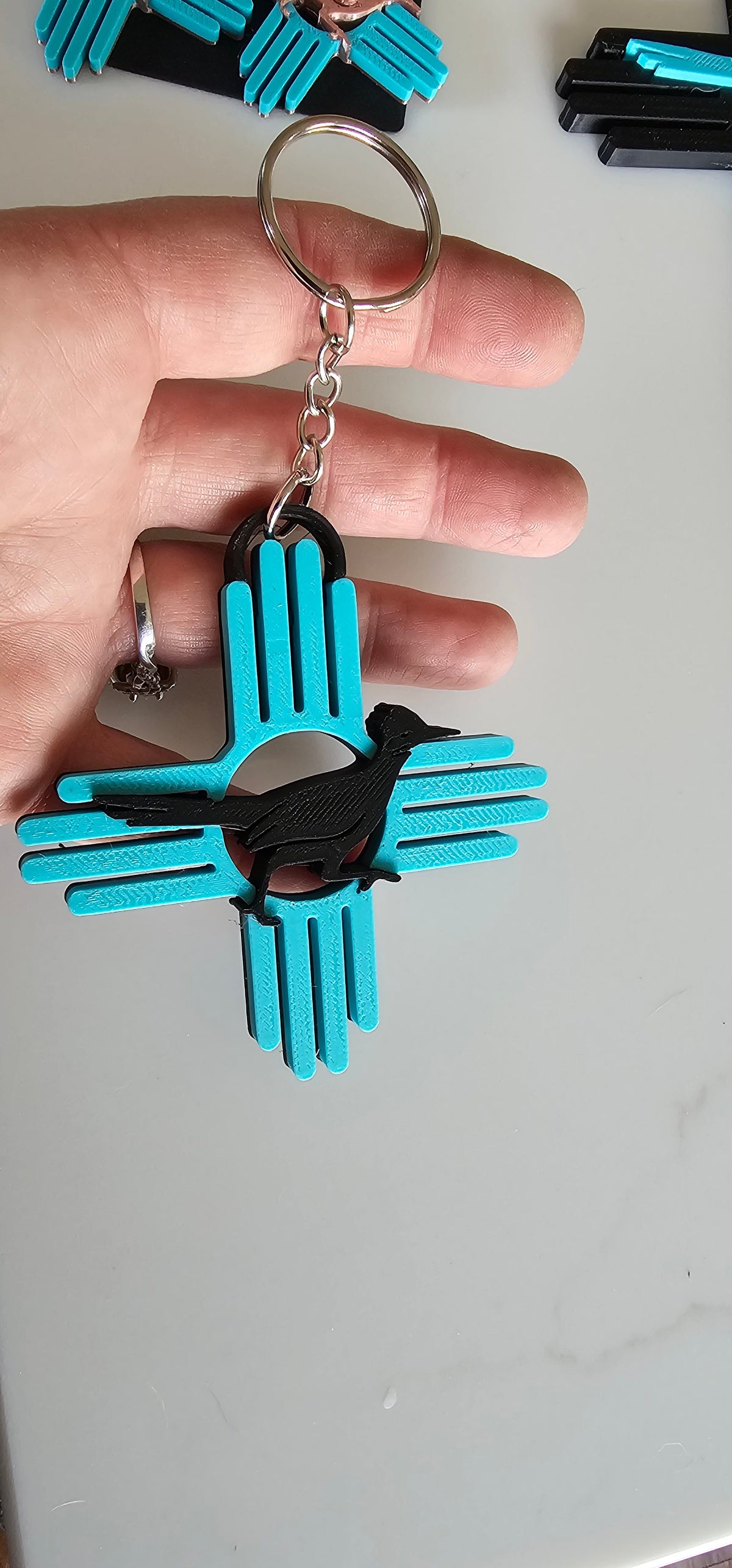 3D New Mexico Zia Magnet or Bookmark or Keychain or Earrings by Baha Ranch Western Wear - product image 6