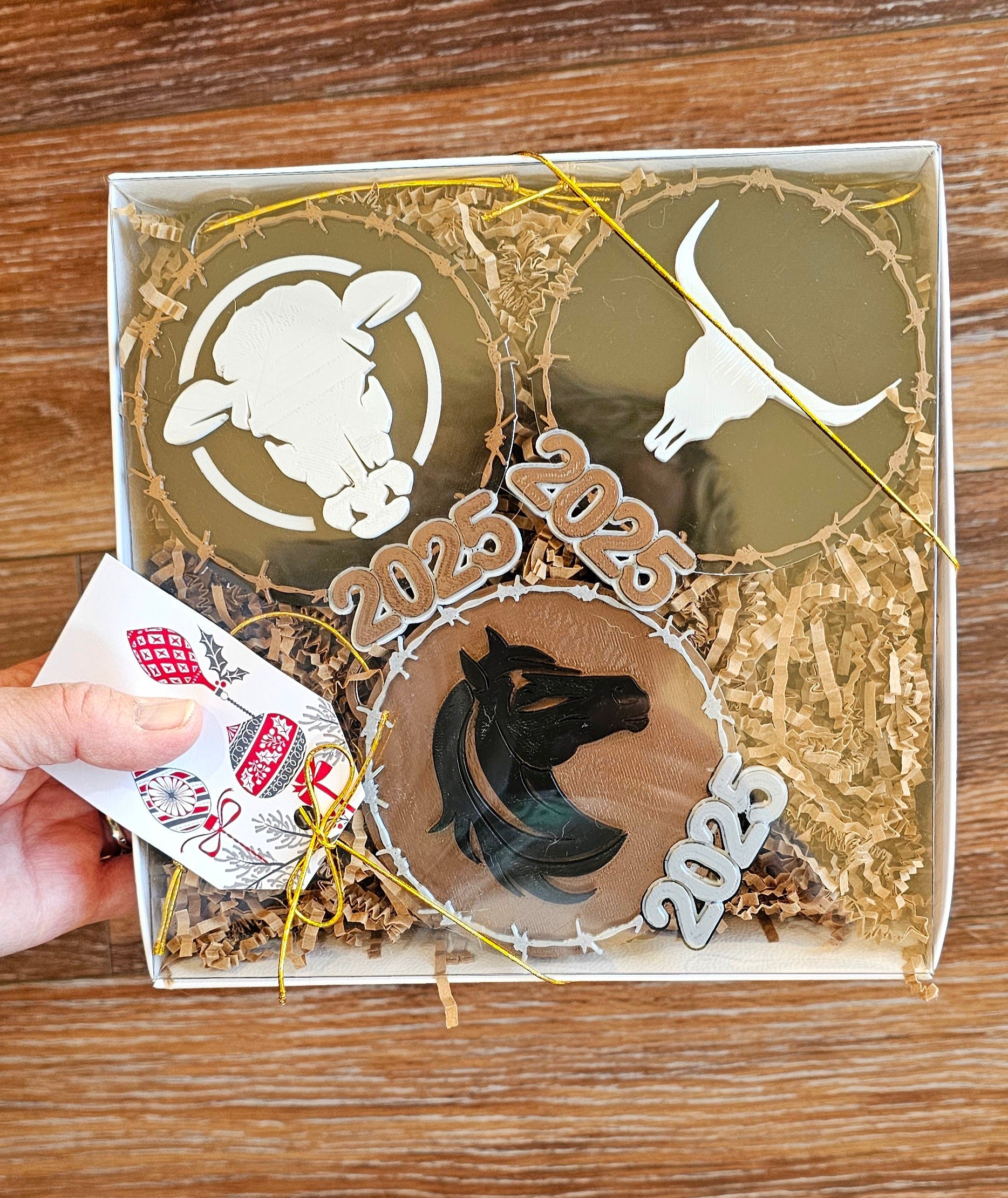 3D Print Western Barbwire Christmas Ornaments Made in America by Baha Ranch Western Wear - product image 5