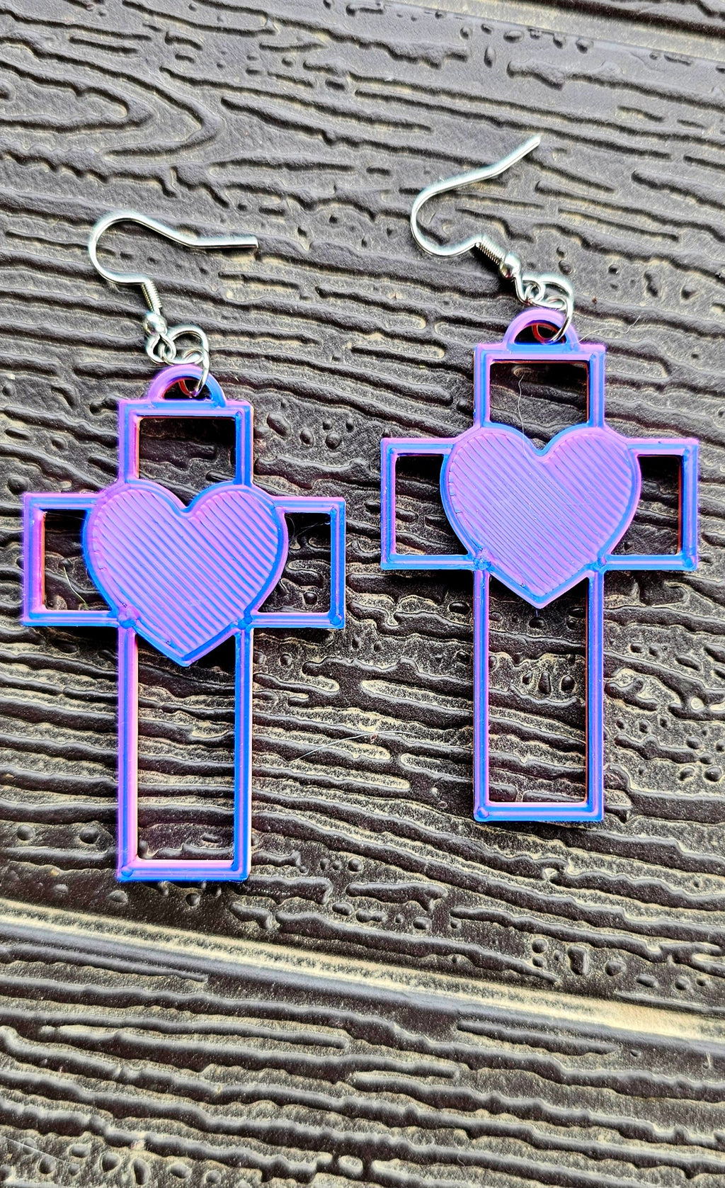 3D Print Christian Cross Faith Earrings Made in America by Baha Ranch Western Wear - product image 2