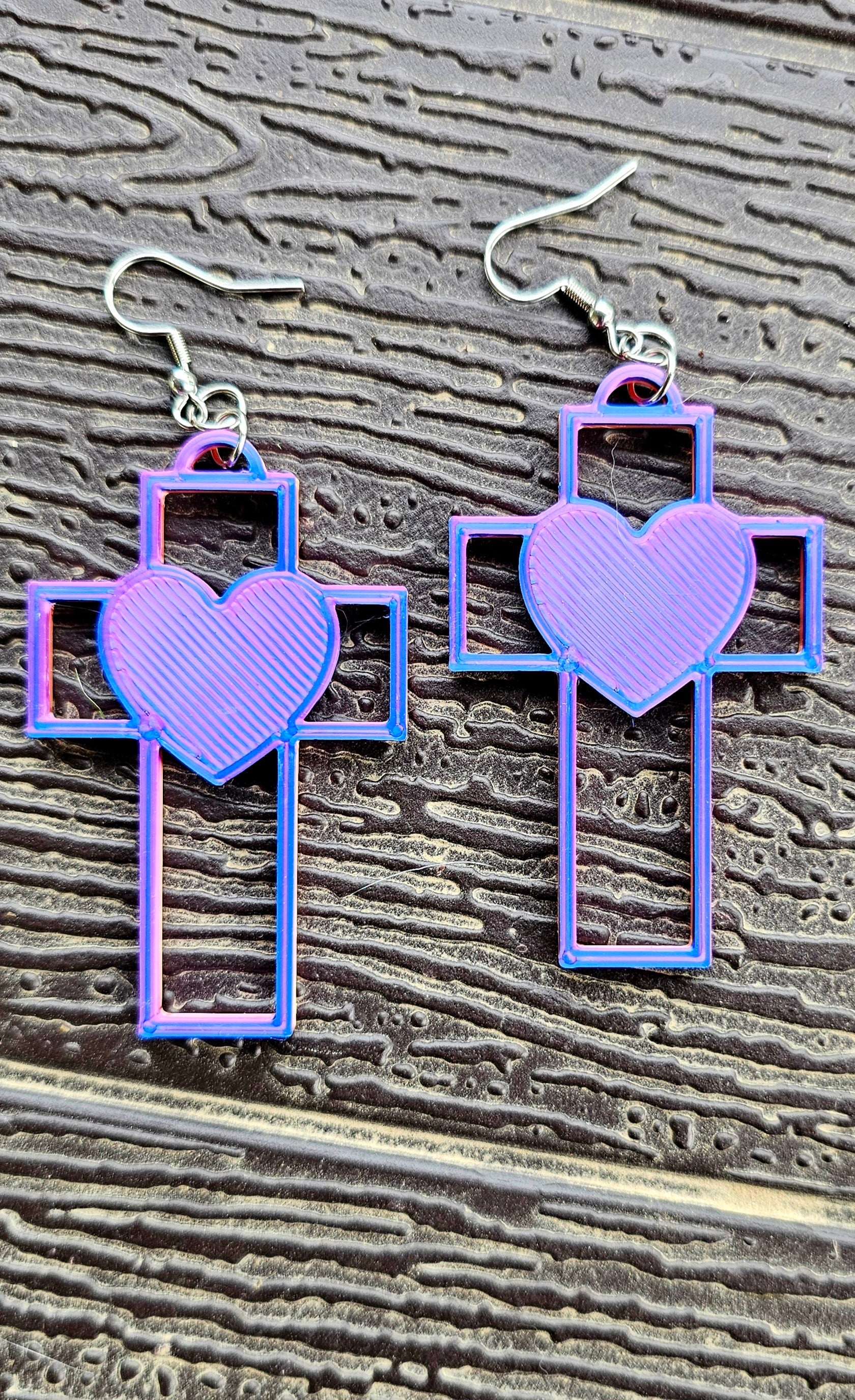 3D Print Christian Cross Faith Earrings Made in America by Baha Ranch Western Wear - product image 2