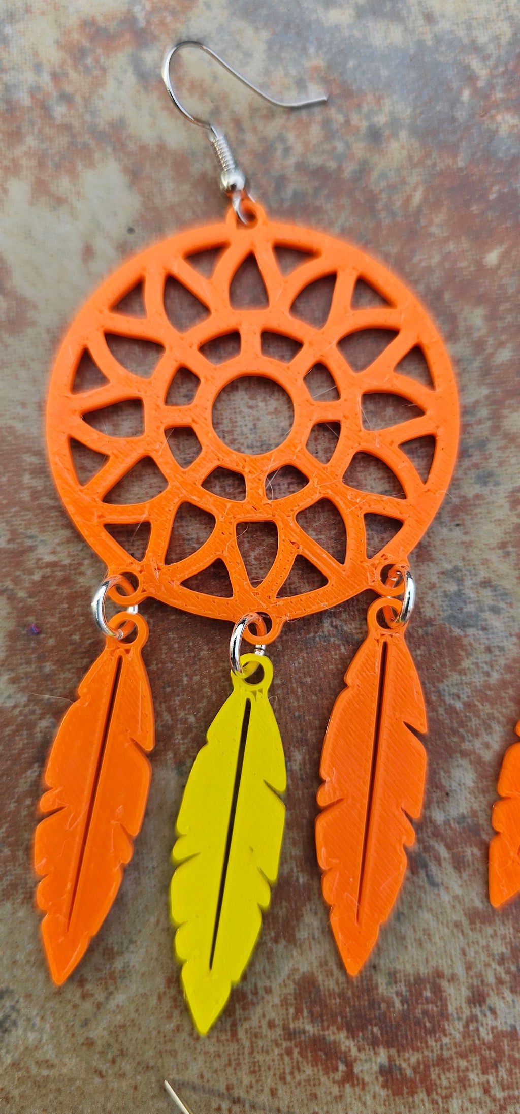 3D Print Dreamcatcher Boho Earrings Choice of Colors Made in America by Baha Ranch Western Wear - product image 2