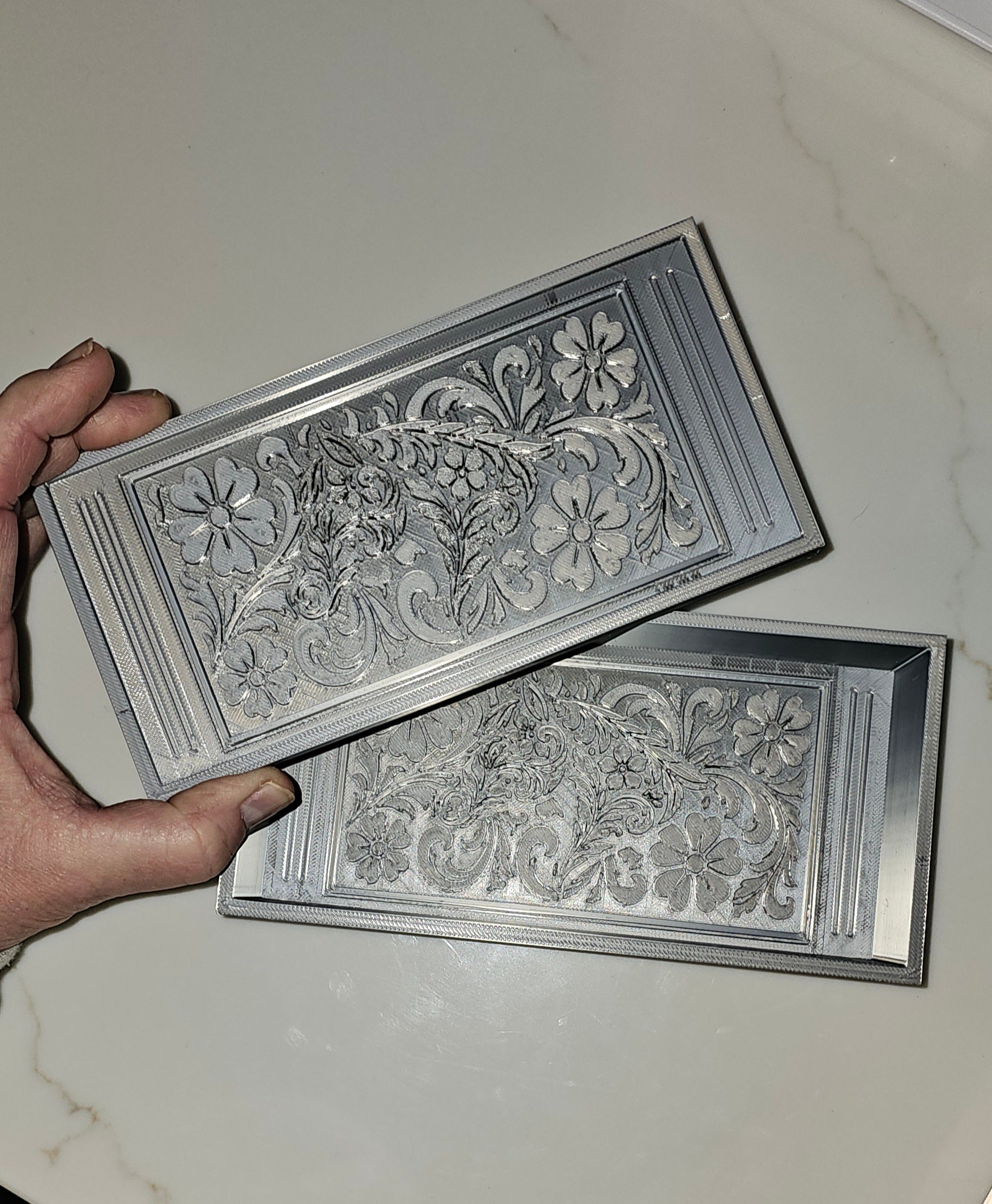 3d Print Silver Tooled Horse Trinket Gift Box with free horse keychain by Baha Ranch Western Wear - product image 2