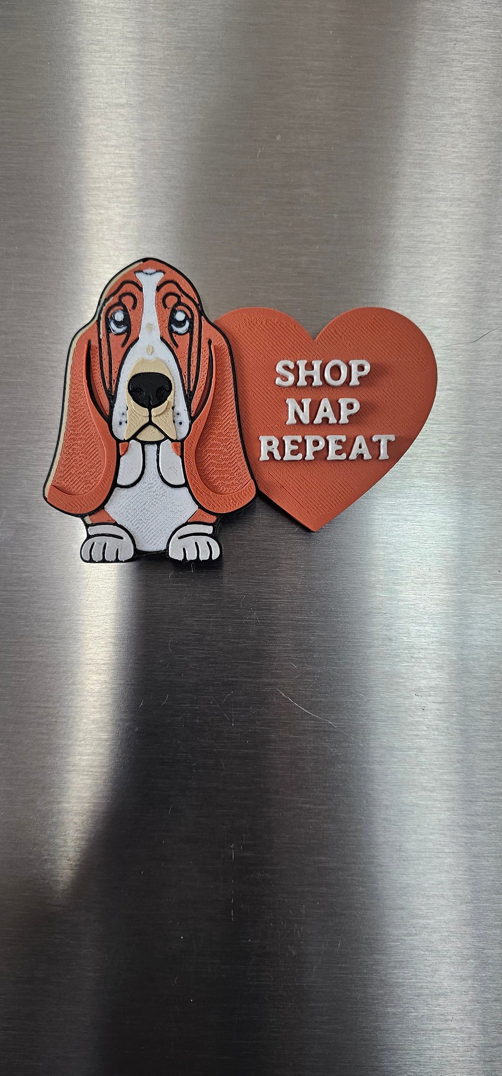 3d Print Basset Hound Cute Funny Shopping Hat Pin or Magnet by Baha Ranch Western Wear - product image 3