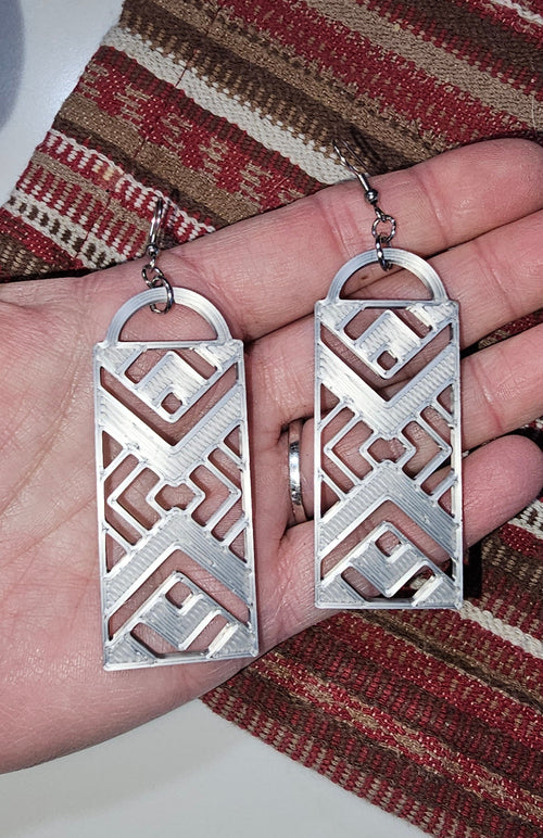 3D Print Southwest Aztec Western Earrings Made in America choice of colors by Baha Ranch Western Wear