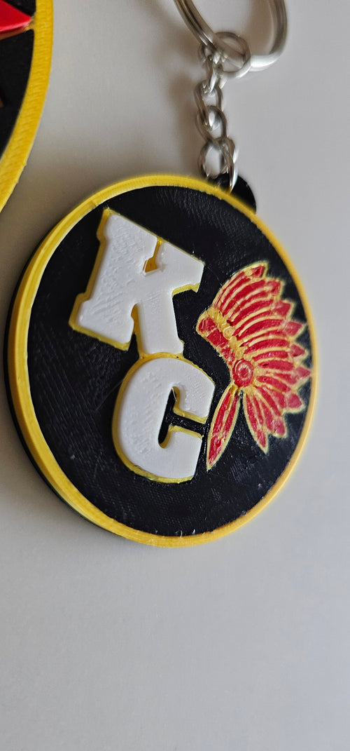 3D Print Chiefs Kc Kansas City Football Ornament or Keychain by Baha Ranch Western Wear - product image 2