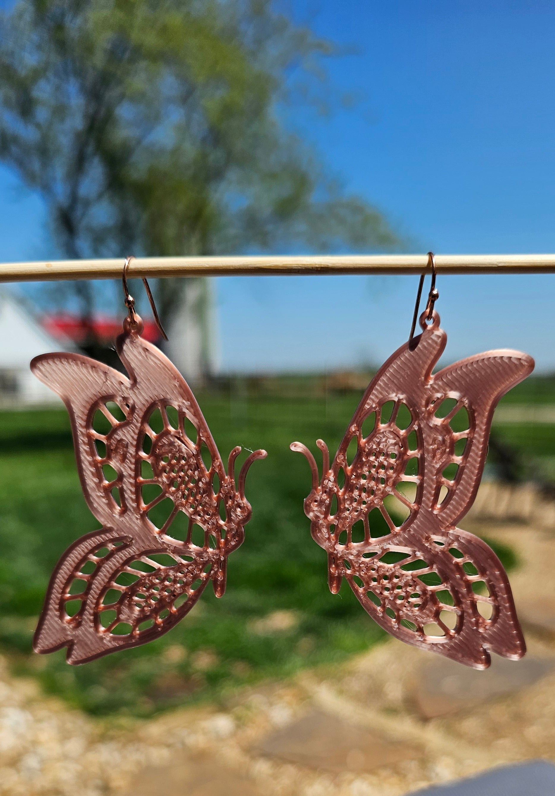 3D Print Butterfly Boho Earrings by Baha Ranch Western Wear