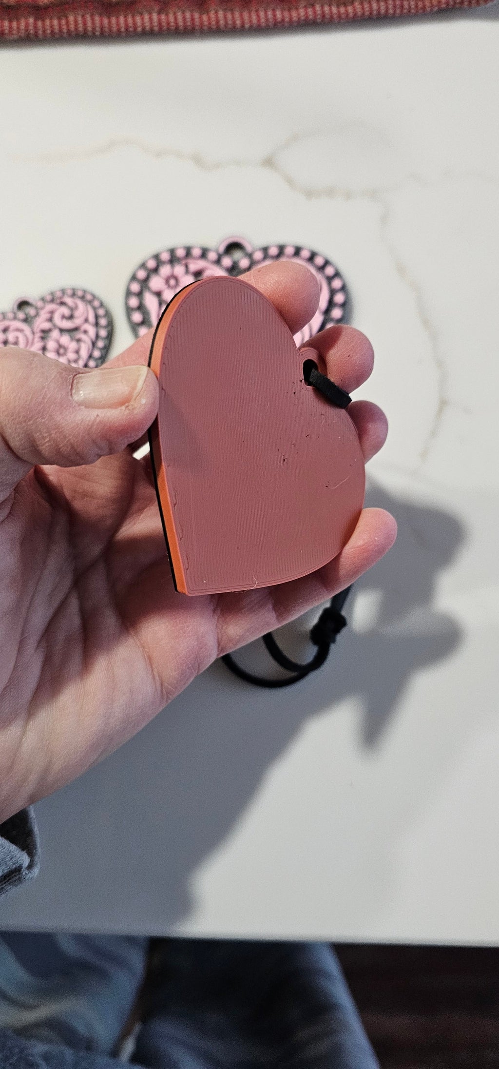 3d Printed Tooled Cowboy Cowgirl Heart Keychain or Purse Charm by Baha Ranch Western Wear - product image 7