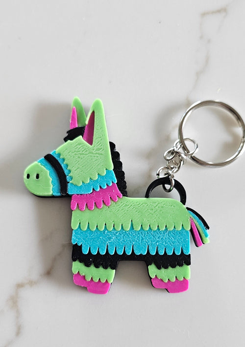 3D Print Mexico Theme Pinata Llama Donkey Party Fiesta Keychain by Baha Ranch Western Wear - product image 2