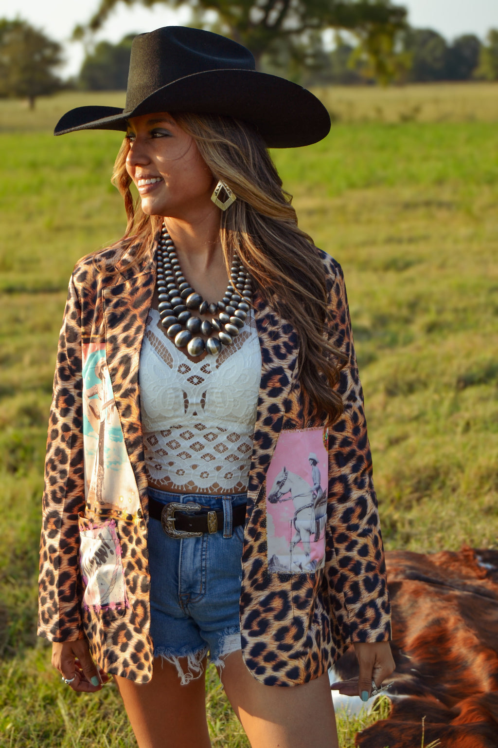Baha Ranch Retro Pop Western Wild West Leopard Blazer by Baha Ranch Western Wear - product image 12