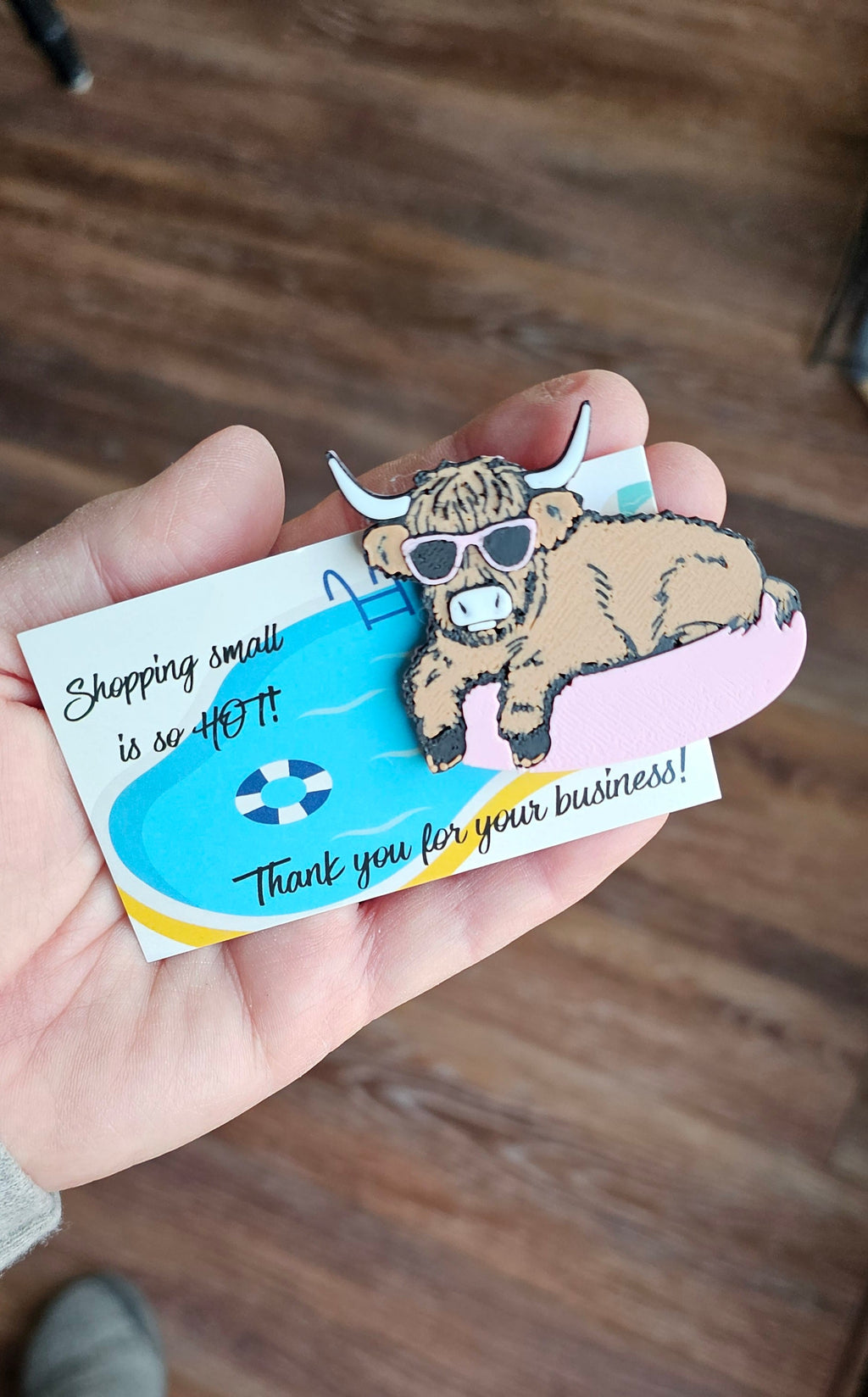 Bag of 25 -Boutique 3d Printed Package Inserts Hot Highland Cow Made in America by Baha Ranch Western Wear - product image 5