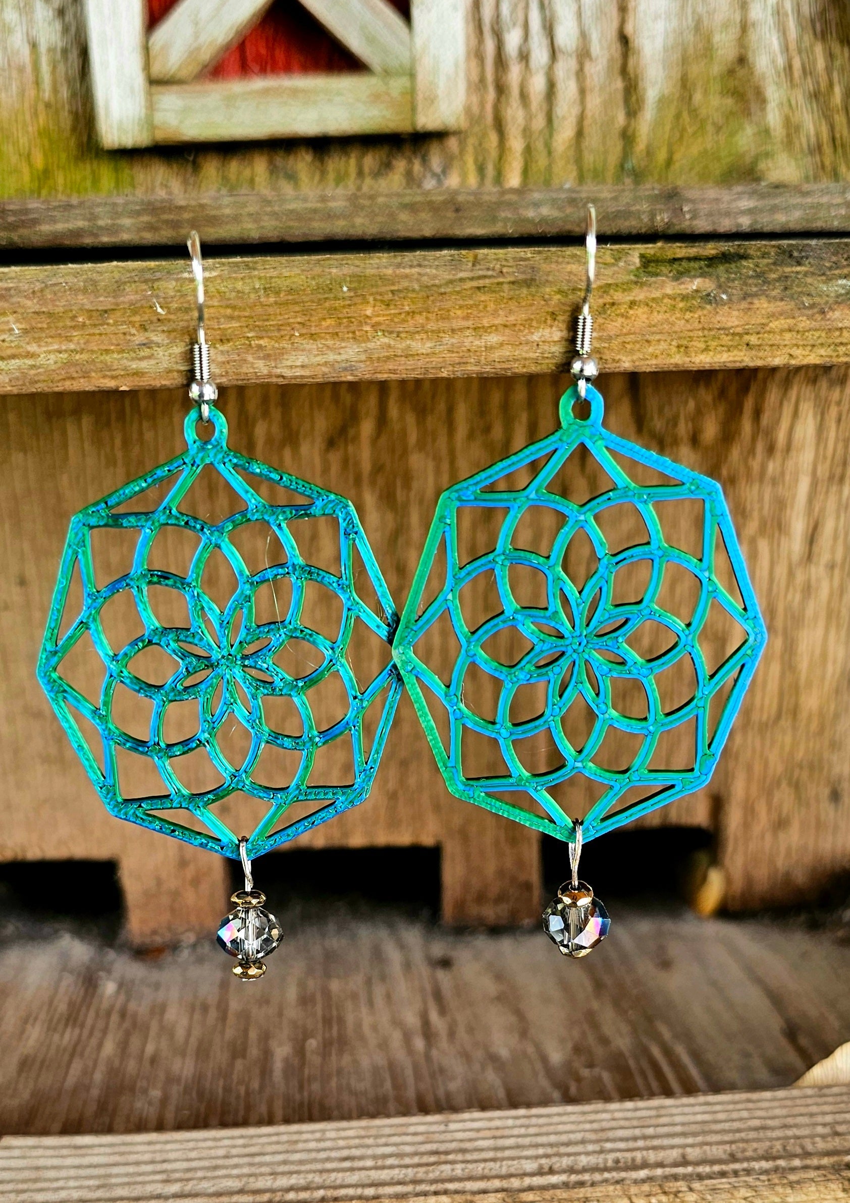 3D Print Boho Earrings Made in America by Baha Ranch Western Wear