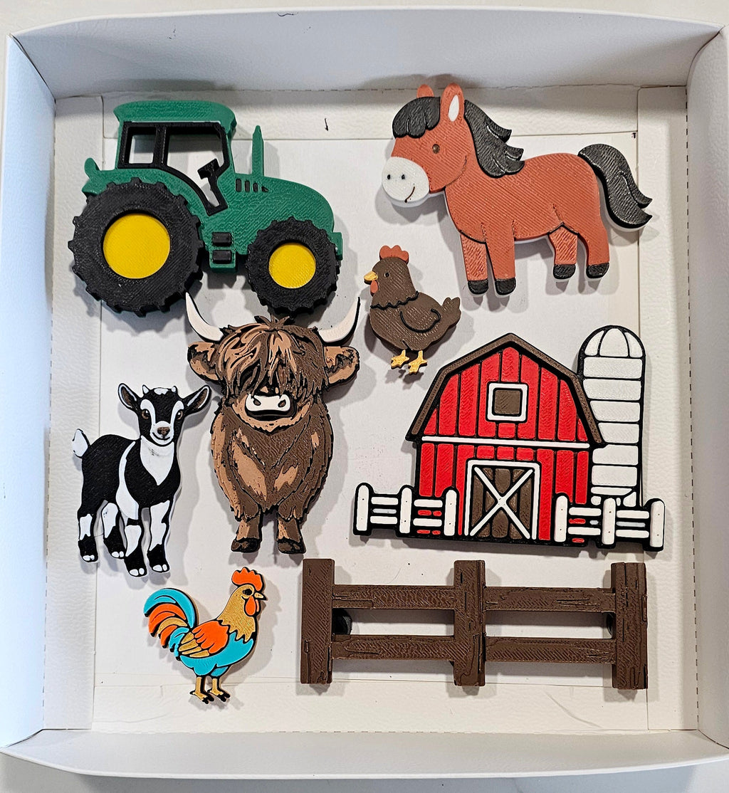 3D Highland Cow Farm Magnet Gift Set by Baha Ranch Western Wear - product image 2