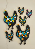 3d Talavera Chicken Floral Hat Pin or Magnet Made in America by Baha Ranch Western Wear