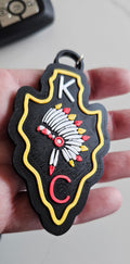 3D Print Chiefs Arrowhead Kc Kansas City Football Keychain Made in America by Baha Ranch Western Wear - product image 2