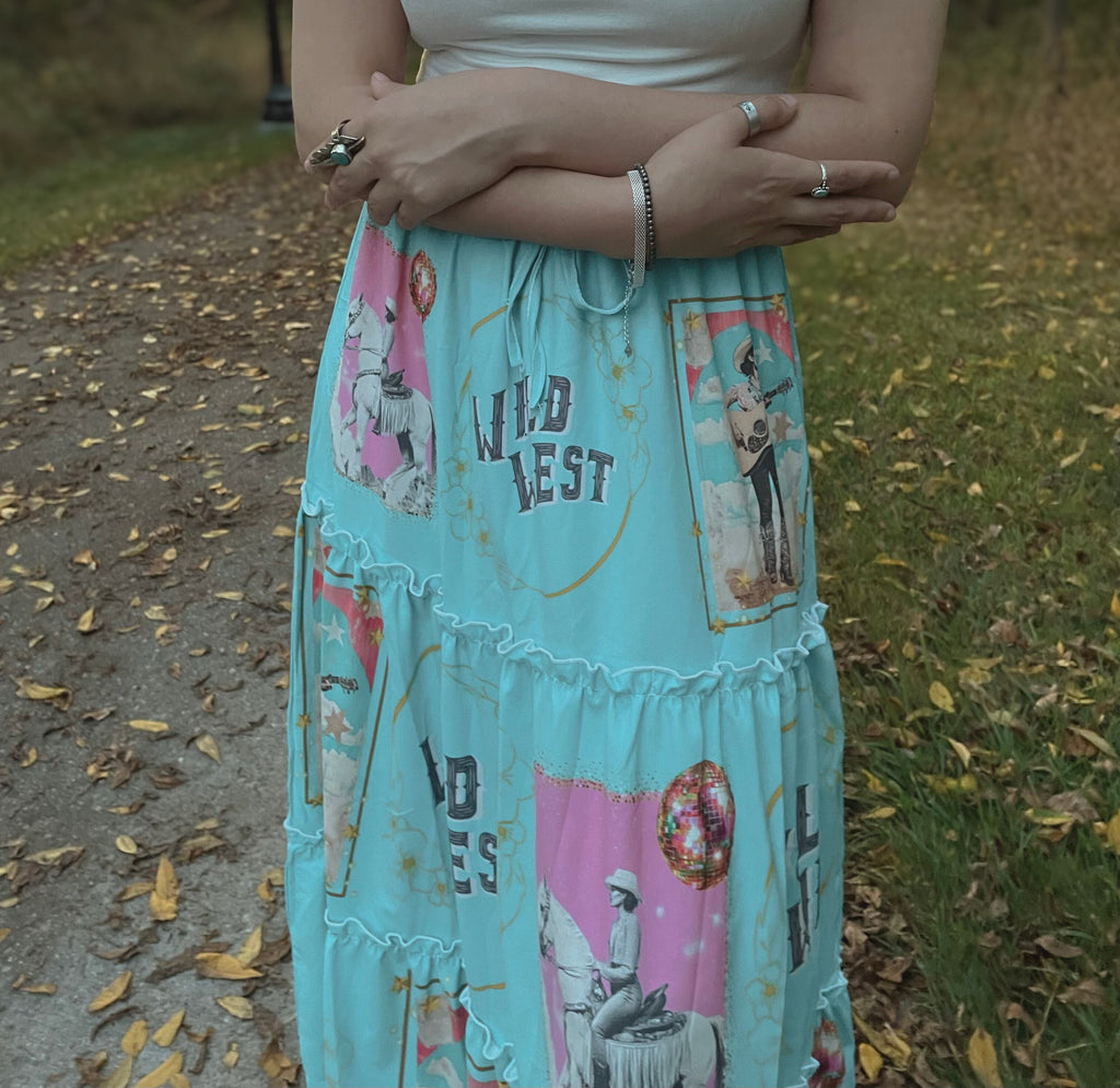 Baha Ranch Retro Pop Western Prairie Maxi Skirt by Baha Ranch Western Wear - product image 8