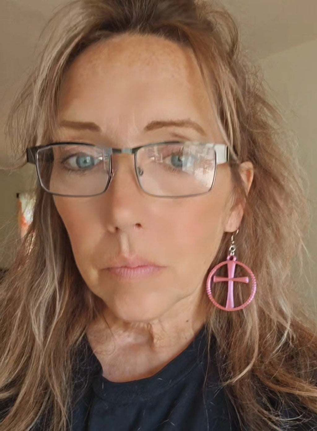 3D Print Christian Cross Faith Earrings Made in America by Baha Ranch Western Wear - product image 2