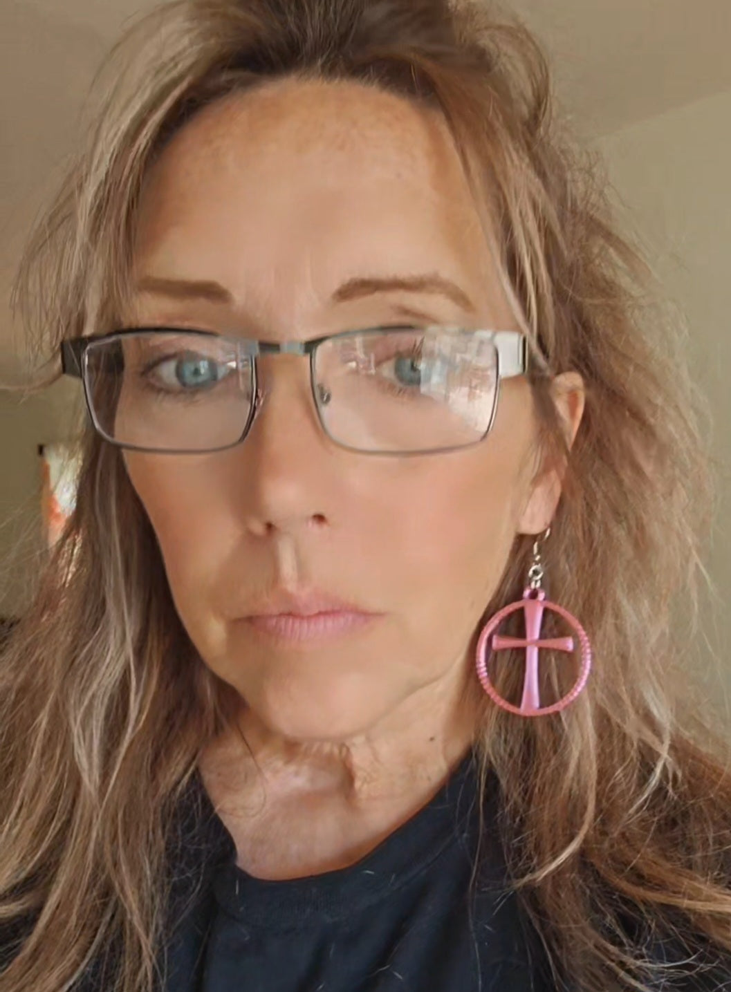 3D Print Christian Cross Faith Earrings Made in America by Baha Ranch Western Wear - product image 2