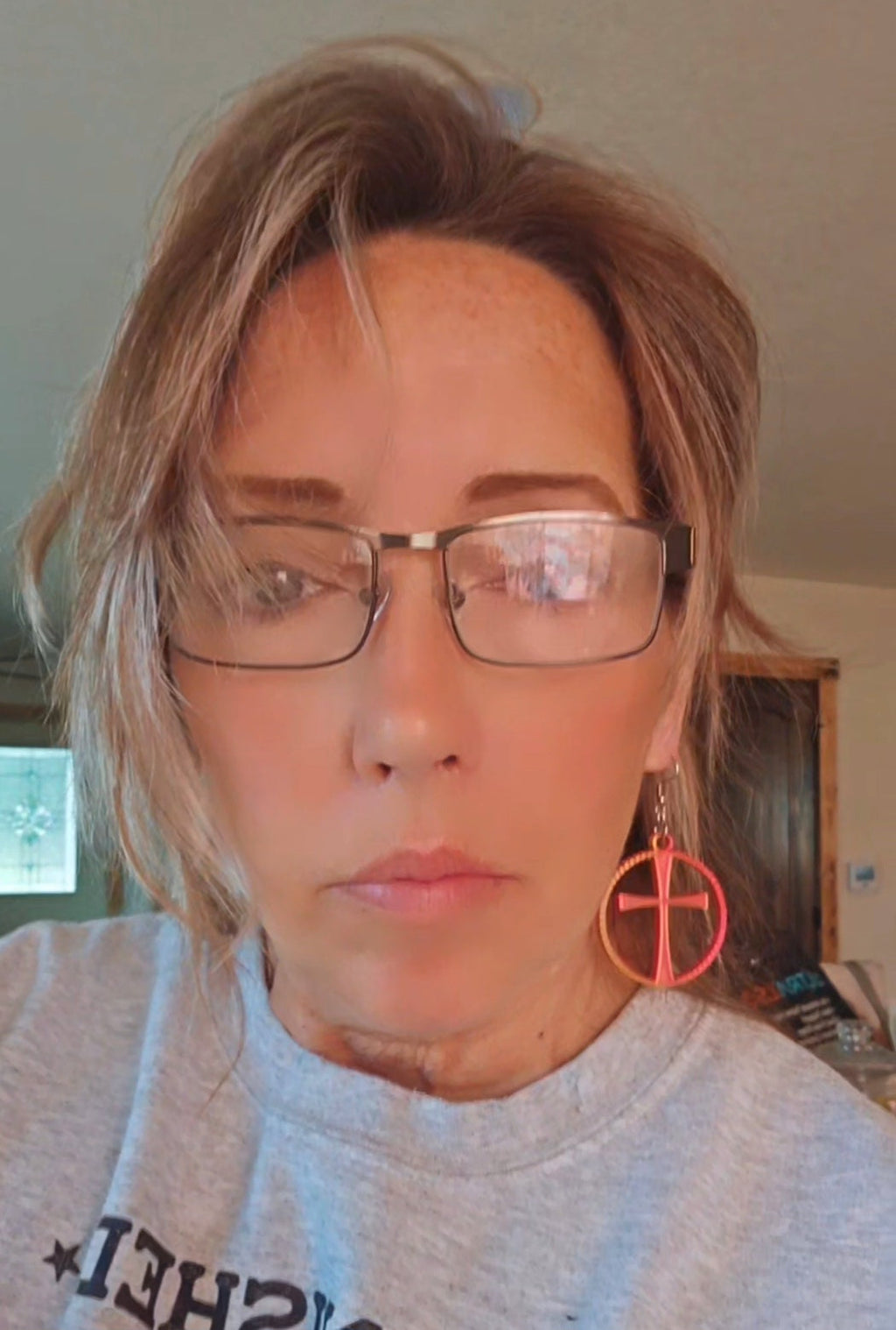 3D Print Christian Cross Faith Earrings Made in America by Baha Ranch Western Wear - product image 2