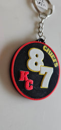 3D Print Chiefs Kc 87 Kelce Travis Kansas City Football Ornament or Keychain by Baha Ranch Western Wear - product image 2