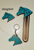 Baha Ranch Year of the Horse Tooled 3d Print Bookmark Keychain Hatpin Magnet Purse Charm Made in America by Baha Ranch...