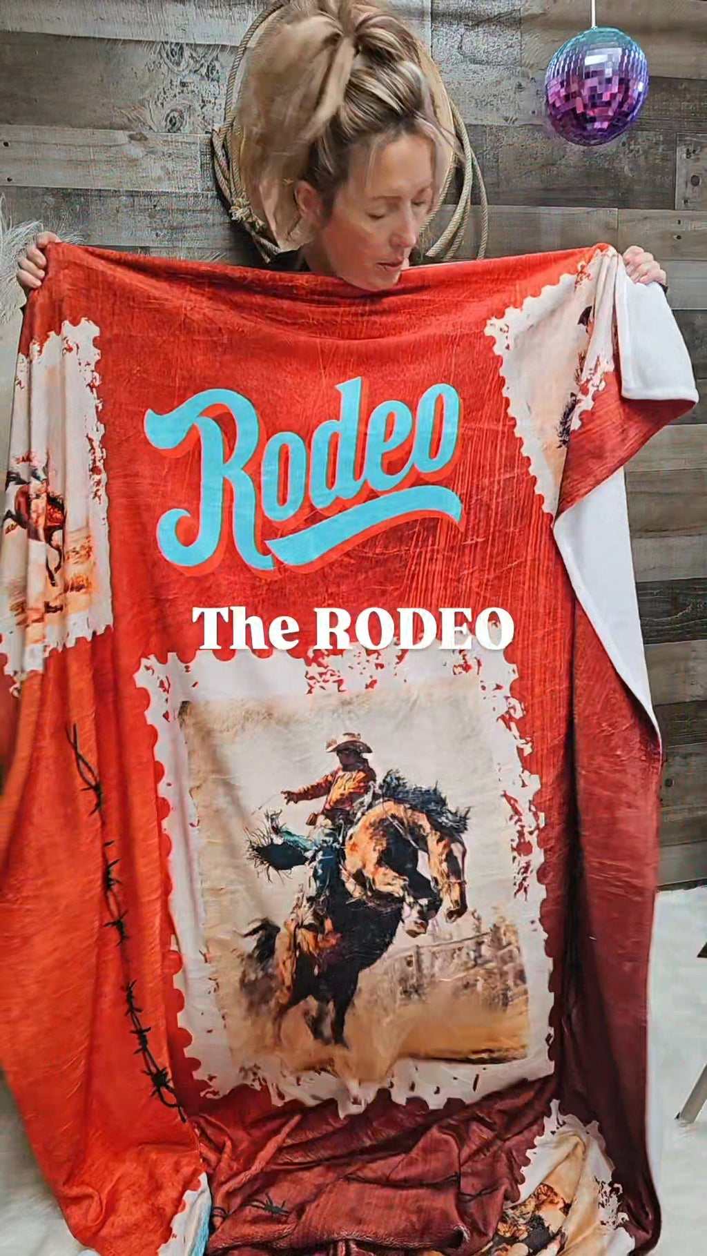 Baha Ranch Old Rodeo Western Throw Blanket 60" x 80" Ultra Soft Made in America by Baha Ranch Western Wear - product image 6