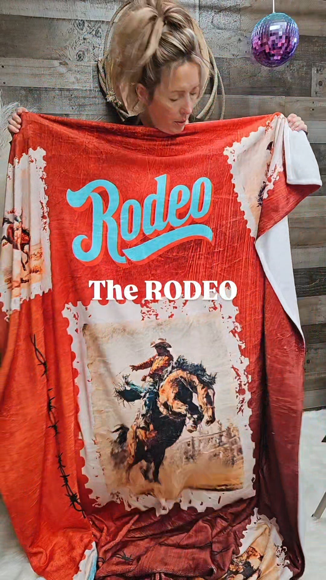 Baha Ranch Old Rodeo Western Throw Blanket 60" x 80" Ultra Soft Made in America by Baha Ranch Western Wear - product image 6